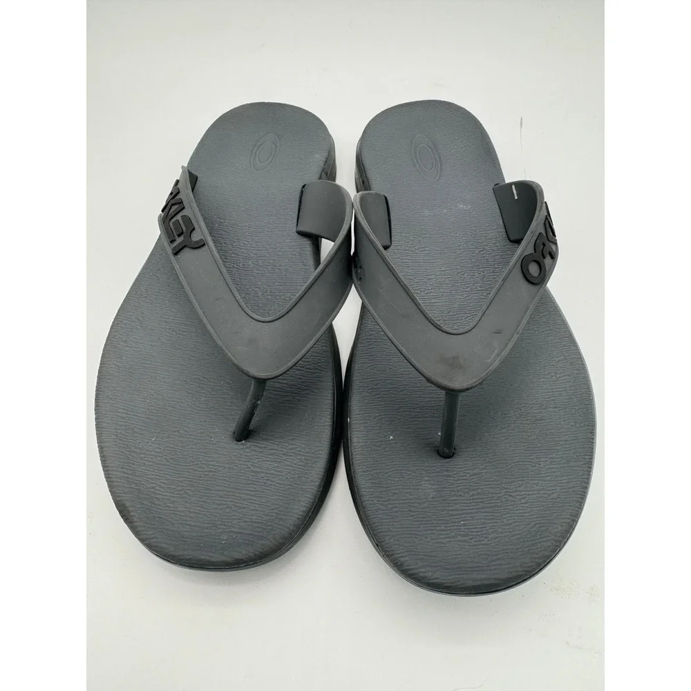 Oakley Flip Flops Black Men's US 12 Thong‎ Sandals Comfort Casual